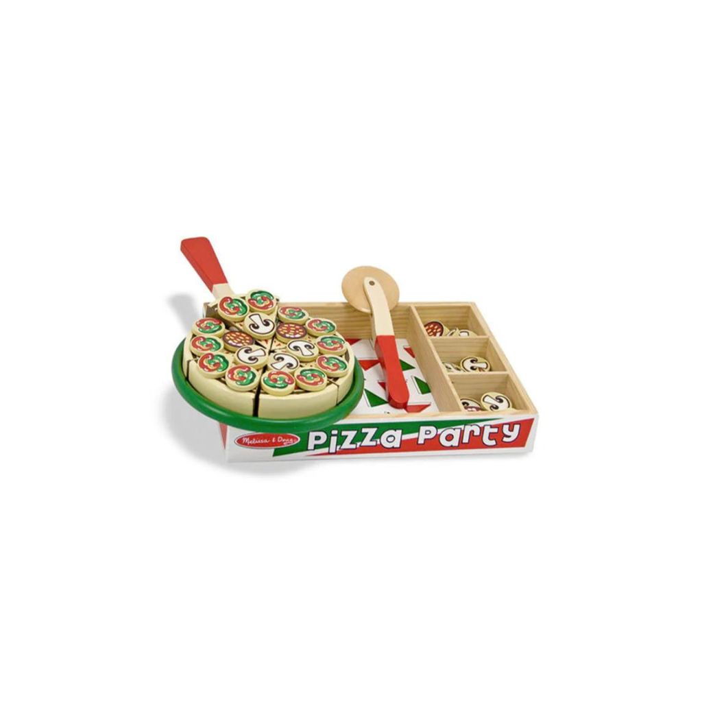 Melissa & Doug Wooden Play Food Pizza Party – Motherswork