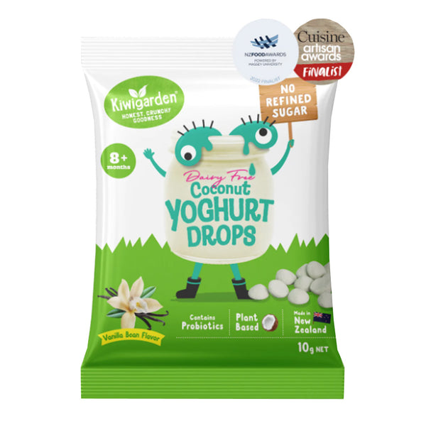 KiwiGarden Vanilla Coconut yoghurt drops (Dairy Free) 10g motherswork