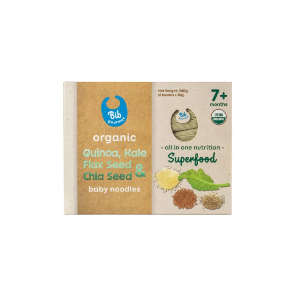 Bib Gourmet Organic Quinoa, Kale, Flaxseed Chiaseed Noodle