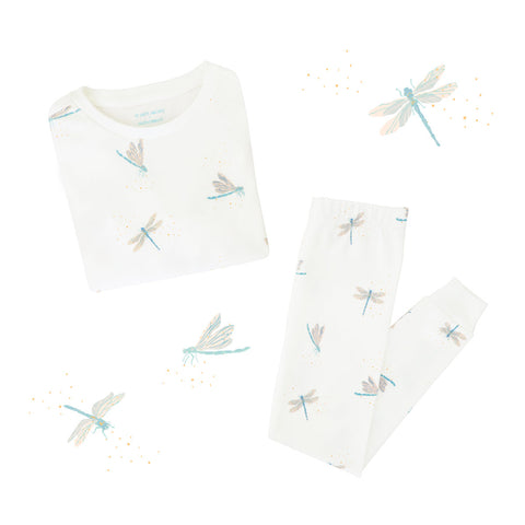 Motherswork x Le Petit Society Long Sleeve Organic Pyjamas Set in Dragonfly Print