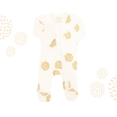 Motherswork x Le Petit Society Baby Organic Zip Sleepsuit in Dandelion Print