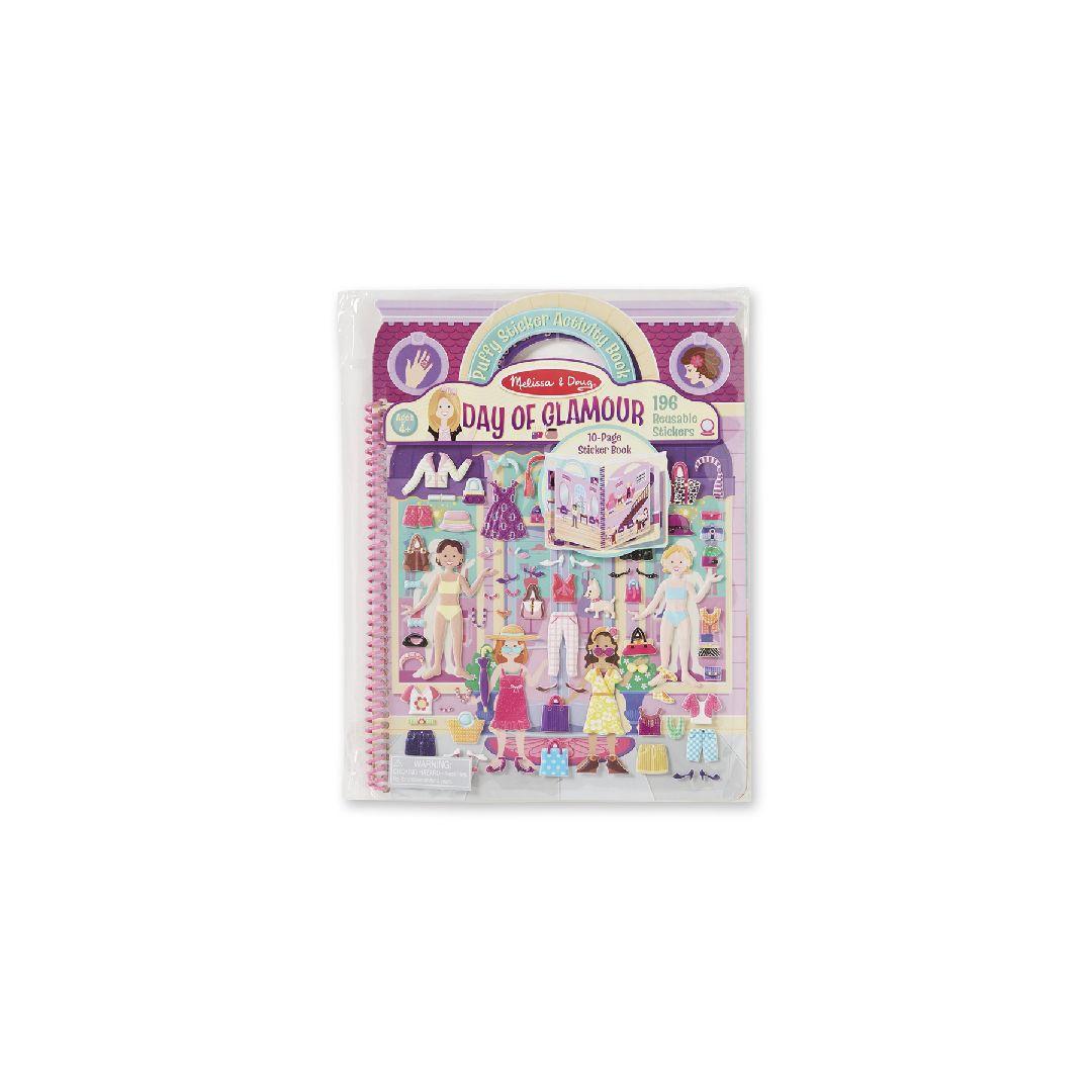 Melissa & Doug Deluxe Puffy Sticker Album Day of Glamour
