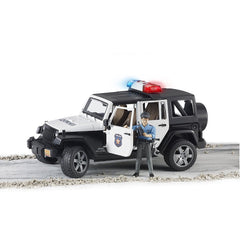 Bruder Jeep Wrangler Unlimited Rubicon Police vehicle with policeman and accessories