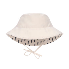 Lassig UV Protection Bucket Sun Hat - Strokes, White Grey