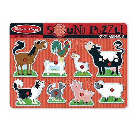 Melissa & Doug Sound Puzzle 8pcs - Farm Animals