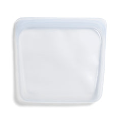 Stasher Reusable Silicone Bag, Clear, Sandwich Bag Size Medium (450 ml)