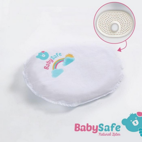 BabySafe Newborn Latex Dimple Pillow with Case