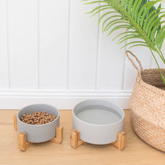 Louie Living Ceramic Pet Bowl With Stand