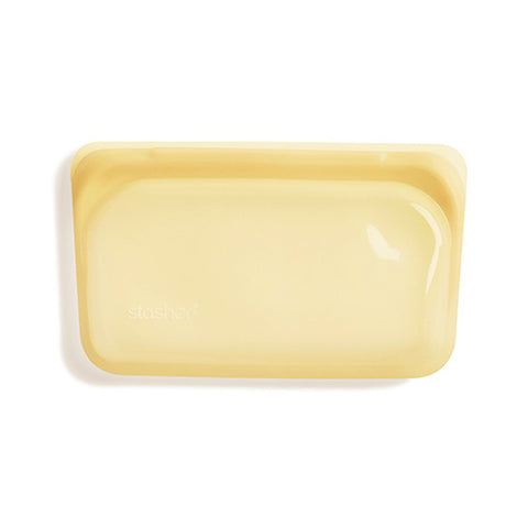 Stasher Reusable Silicone Snack Bag, Rainbow Yellow (355 ml)