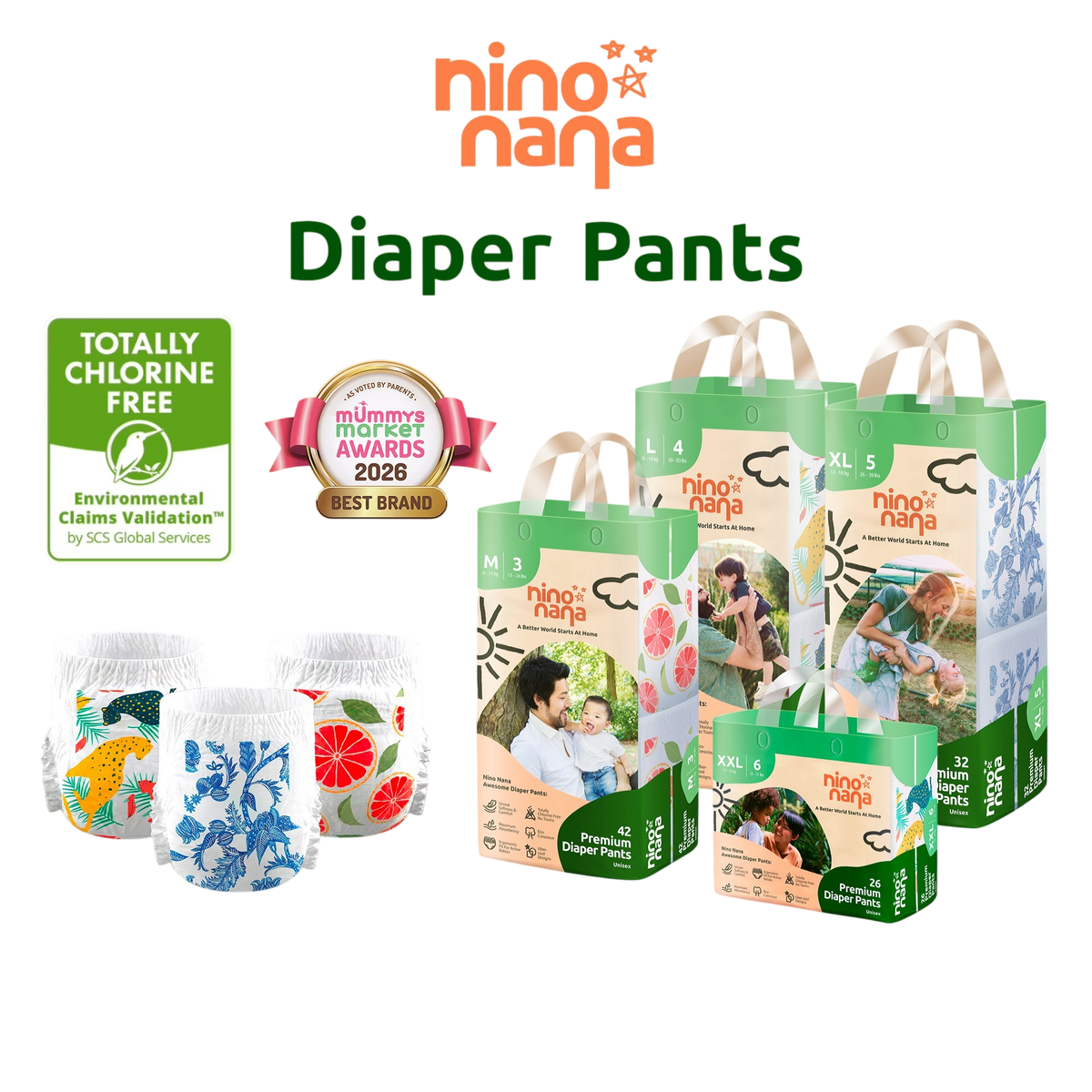 Nino Nana Diapers Pants (New)