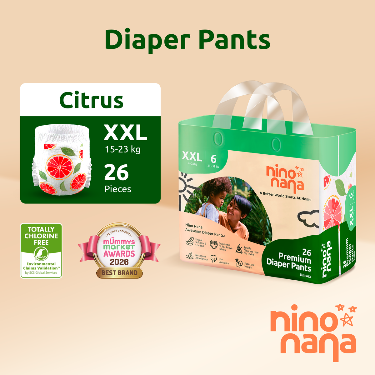 Nino Nana Diapers Pants (New)