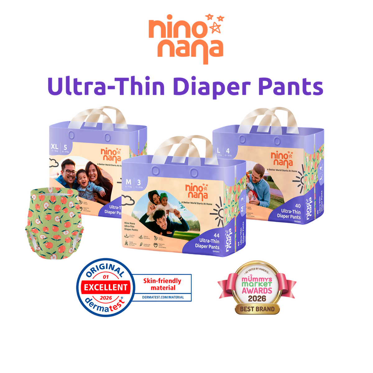 Nino Nana Ultra Thin Pants Diapers(New)