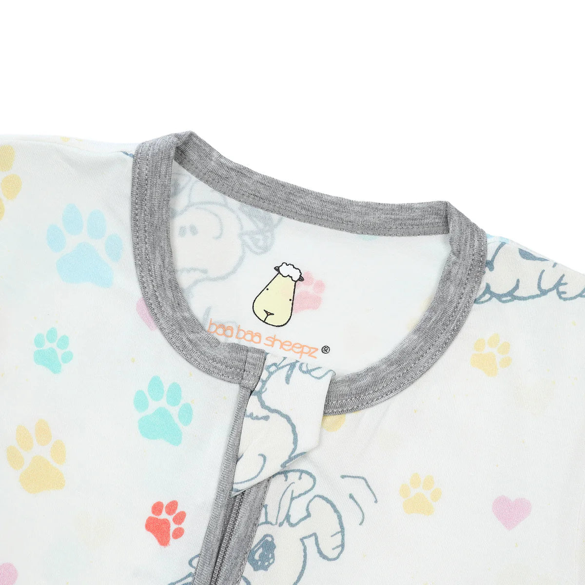 Baa Baa Sheepz x Snoopy Zip Romper S01 (White)