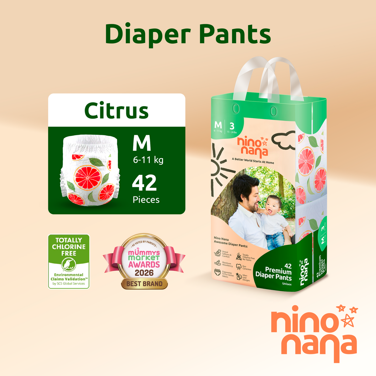 Nino Nana Diapers Pants (New)
