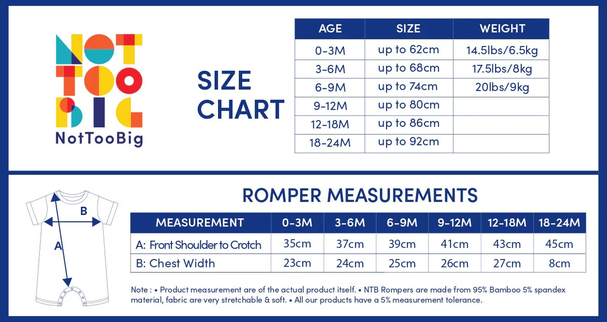 Not Too Big Monster Romper (2 Pack)