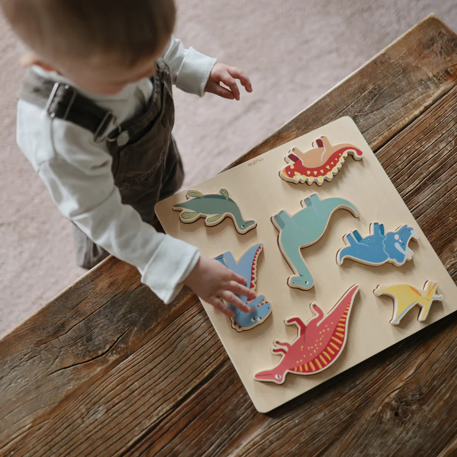 Mushie Wooden Dino Puzzle