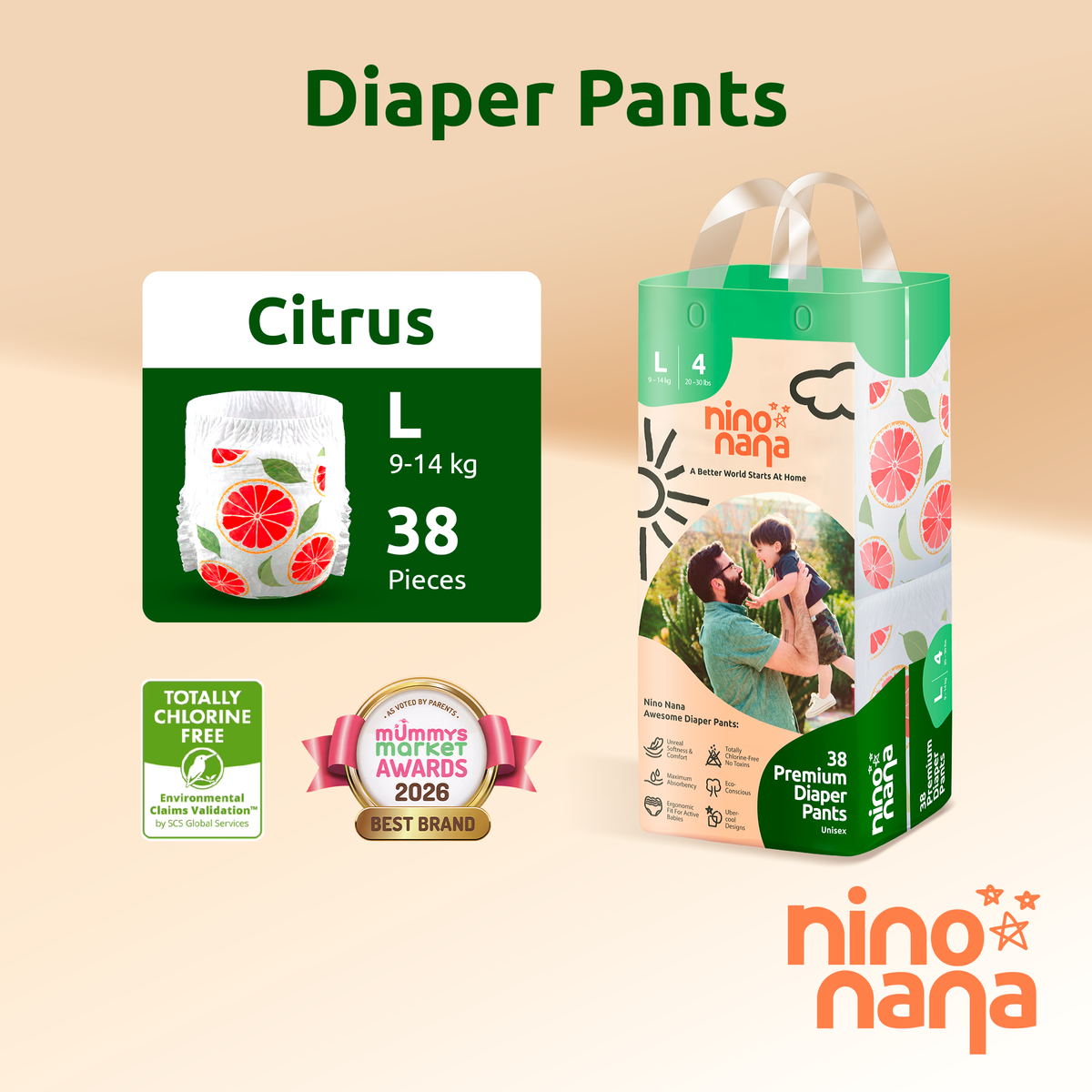 Nino Nana Diapers Pants (New)