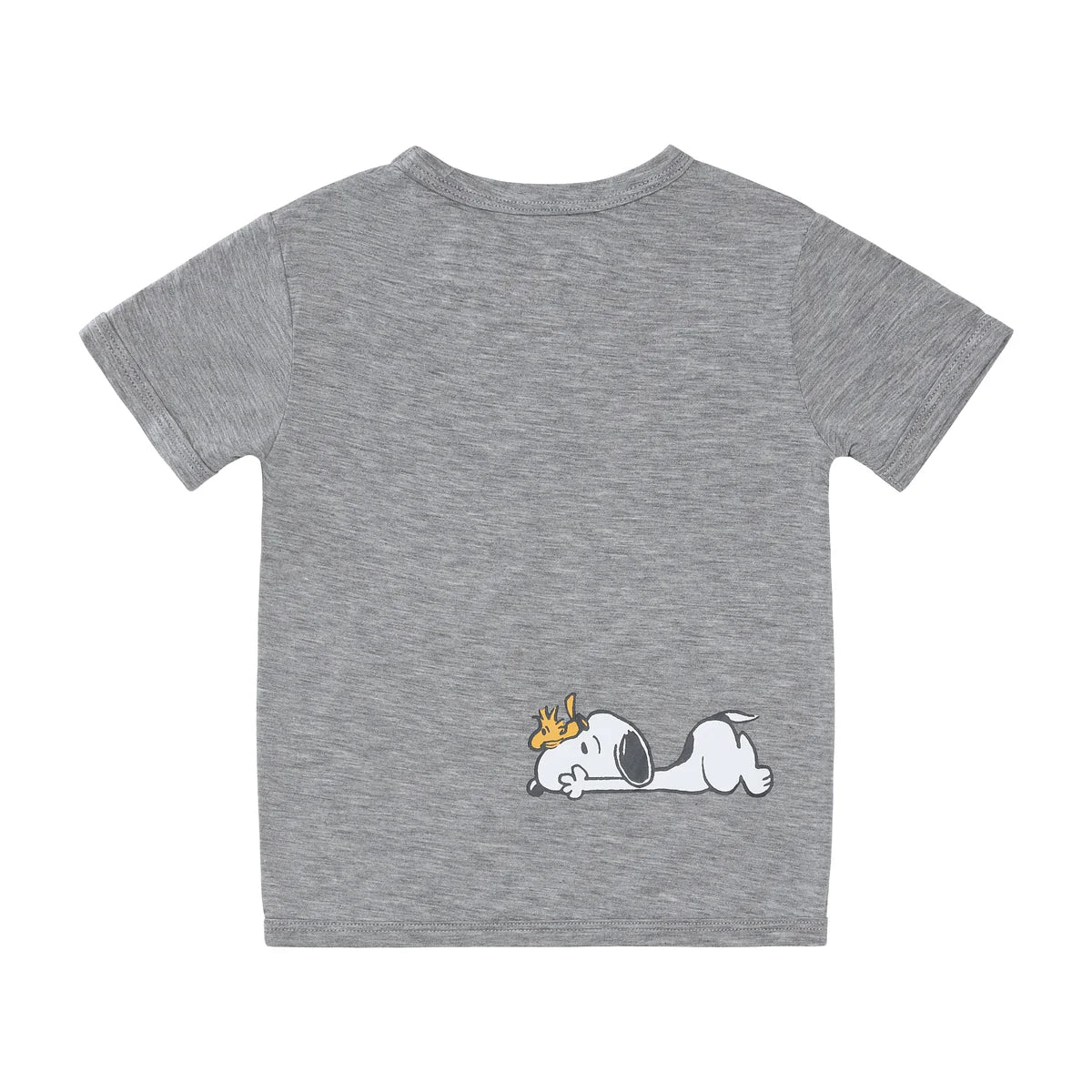 Baa Baa Sheepz x Snoopy Short Sleeve Shirt & Shorts Baby Set (Grey)