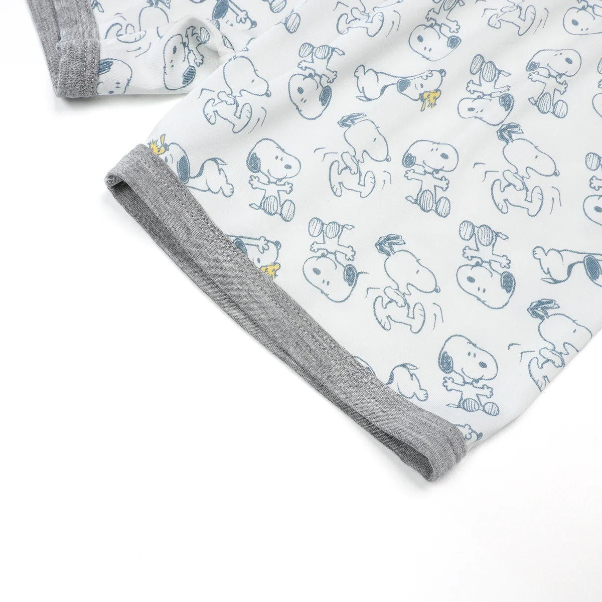 Baa Baa Sheepz x Snoopy Short Sleeve Shirt & Shorts Baby Set (Grey)