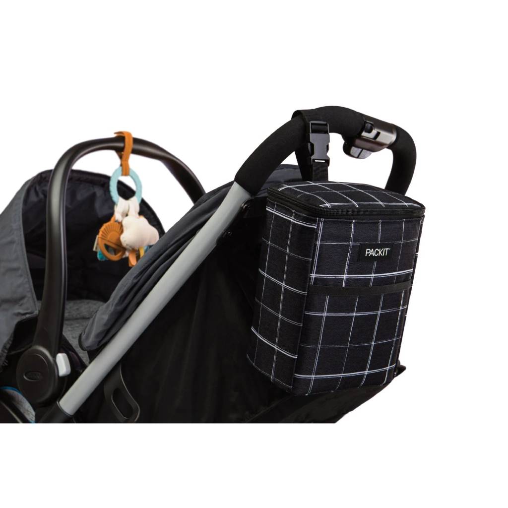 Freezable Double Baby Bottle Bag - Grid