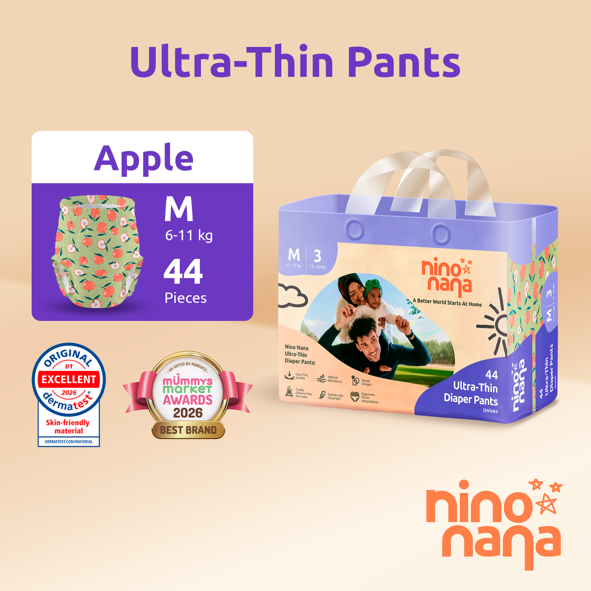 Nino Nana Ultra Thin Pants Diapers(New)