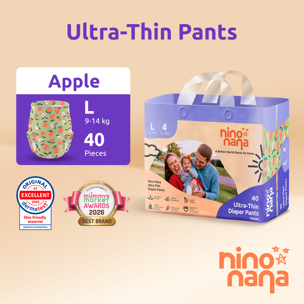 Nino Nana Ultra Thin Pants Diapers(New)