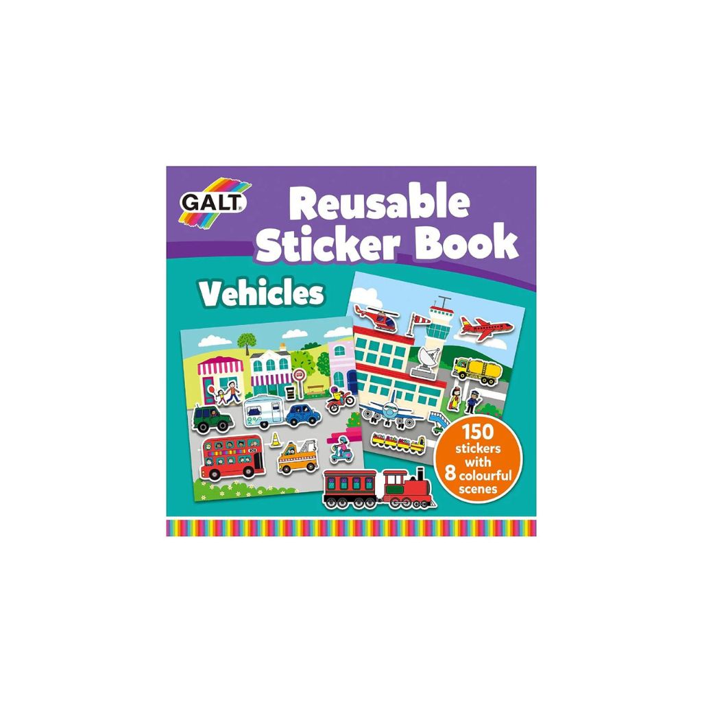 Galt Reusable Sticker Book - Vehicles