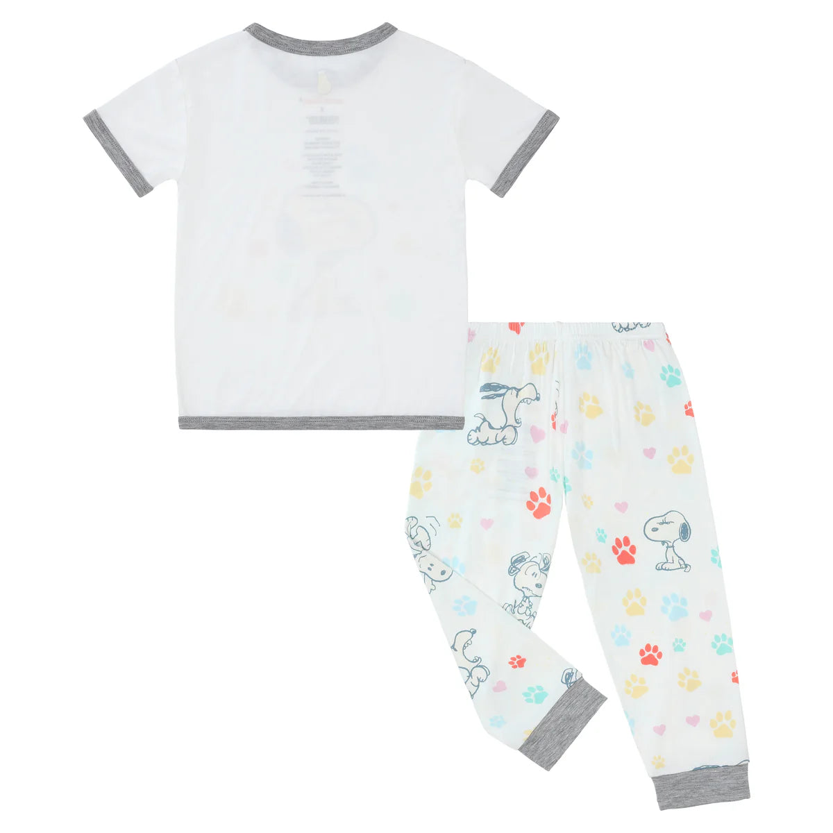 Baa Baa Sheepz x Snoopy Short Sleeve Shirt & Pants Kids Set (White)