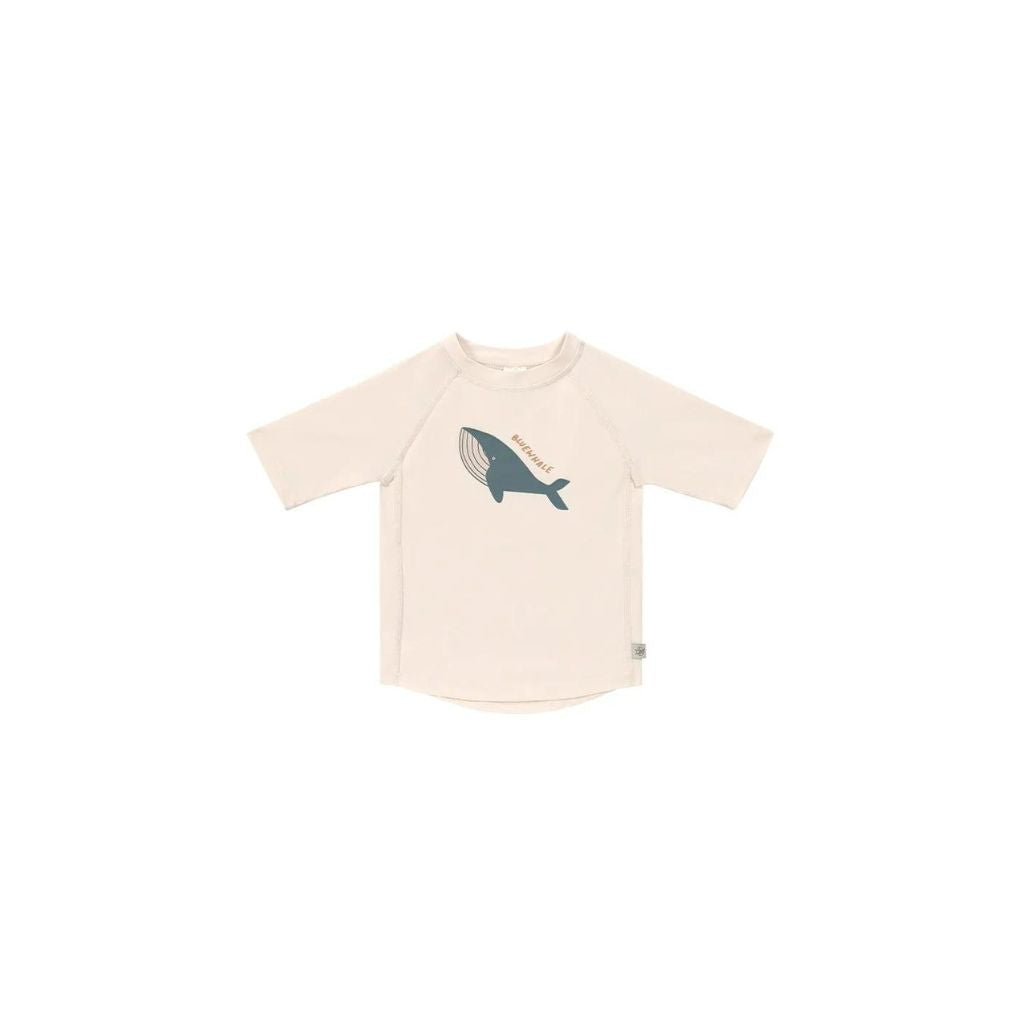 Lassig Boys Short Sleeve Rashguard, Whale Milky