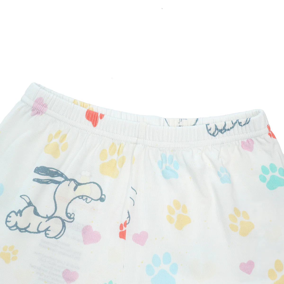 Baa Baa Sheepz x Snoopy Short Sleeve Shirt & Pants Kids Set (White)