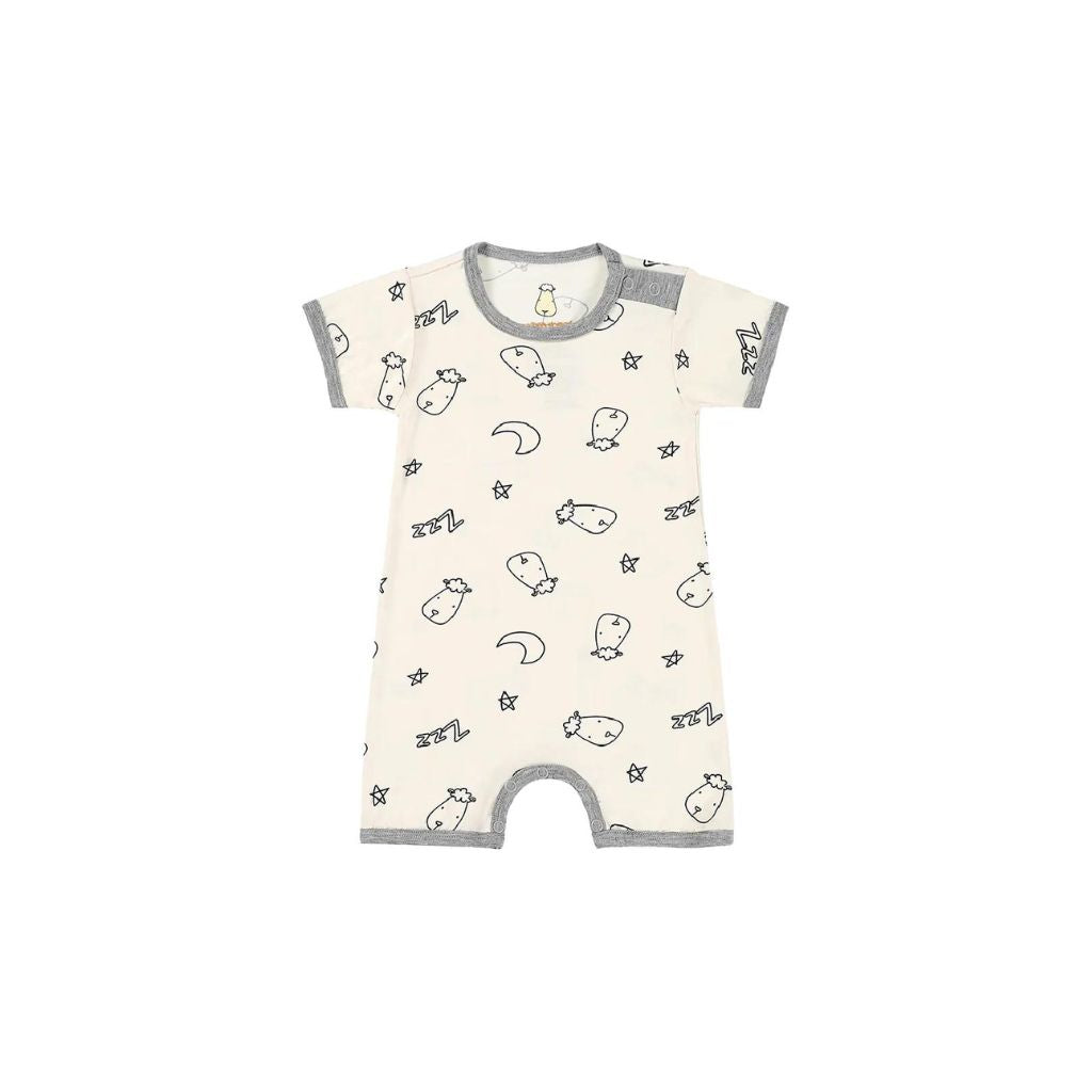 Baa Baa Sheepz Short Sleeve Romper Sweet Dreams Baa Baa - Yellow