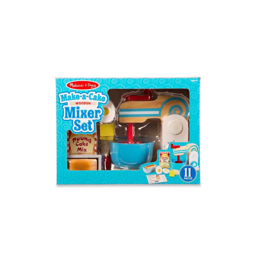 Melissa & Doug Wooden Make-a-Cake Mixer Set 3 years+