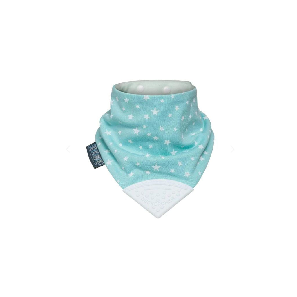 Cheeky Chompers Sage Stars Neckerchew - Teething Dribble Bib