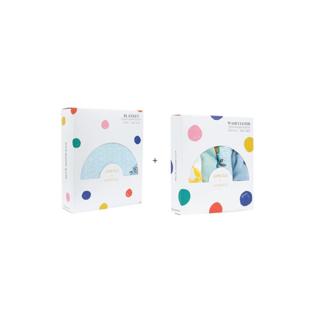 Little Rei x Maison Q Blanket & Wash Cloth Bundle