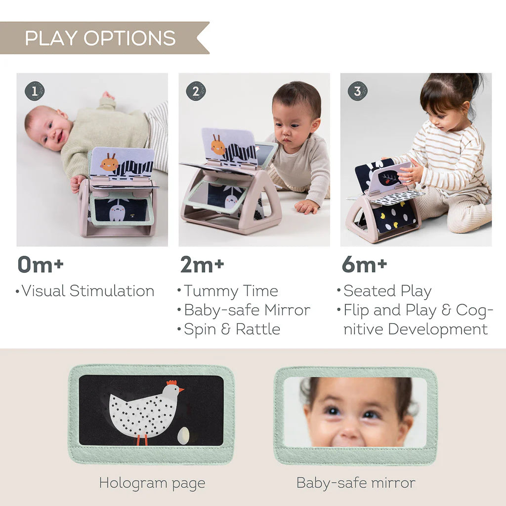 Taf Toys Black & White Tummy Time Rattling Spinning Book