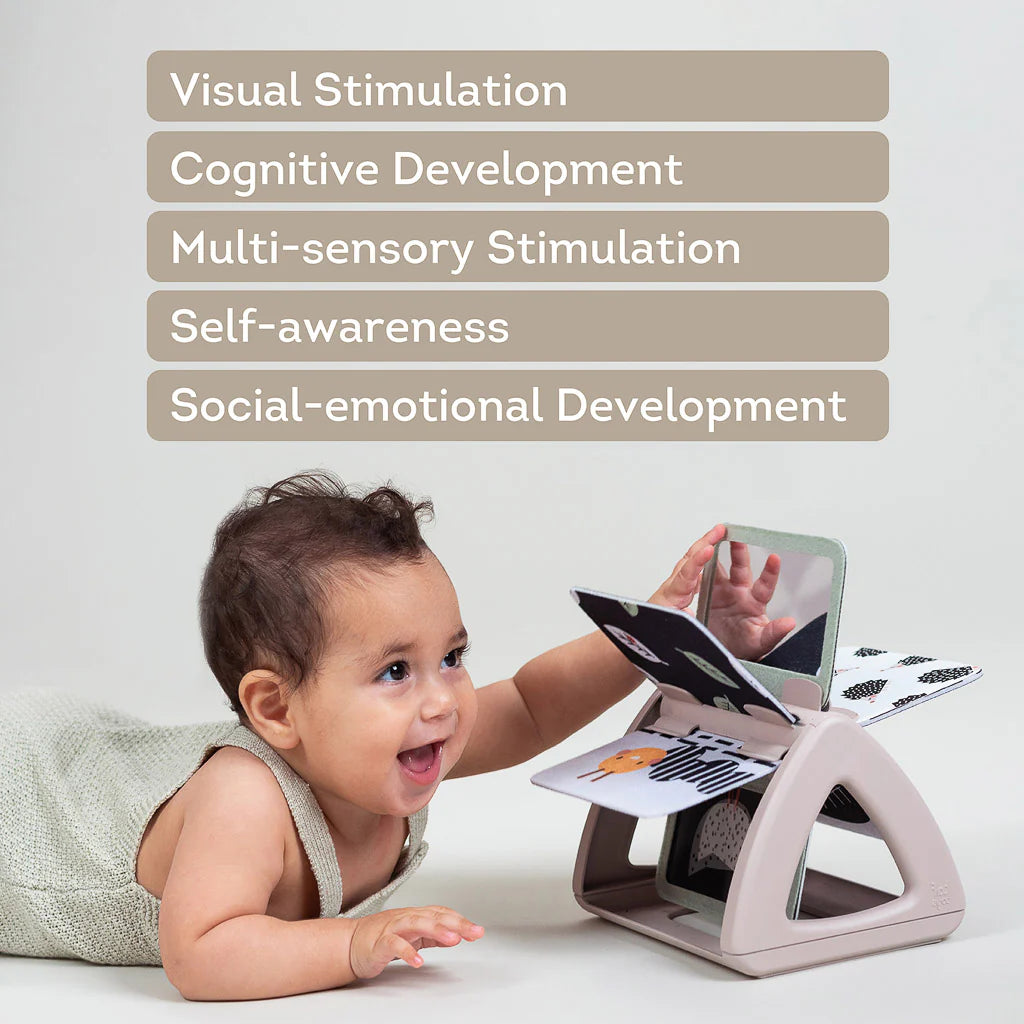 Taf Toys Black & White Tummy Time Rattling Spinning Book