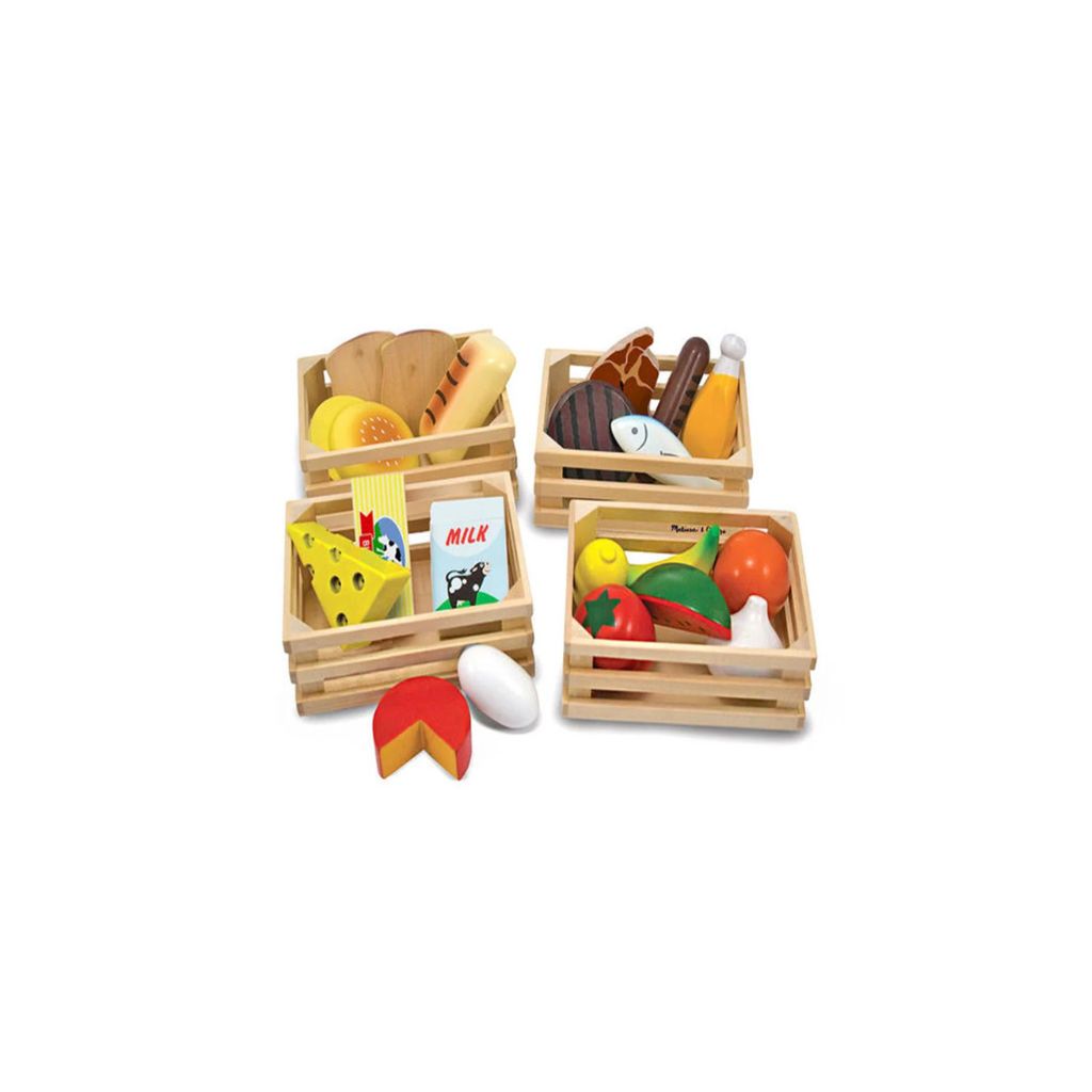 Melissa & Doug Wooden Play Food - Food Groups