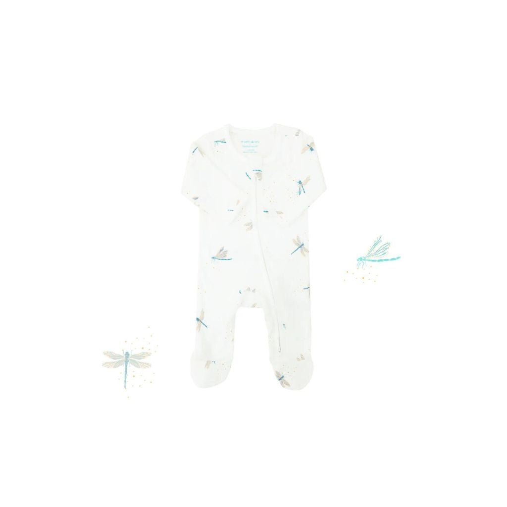 Motherswork x Le Petit Society Baby Organic Zip Sleepsuit in Dragonfly Print