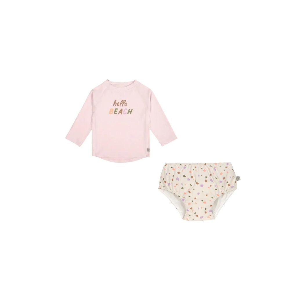 Lassig Girls Long Sleeve Rashguard, + Swim Diaper Hello Beach