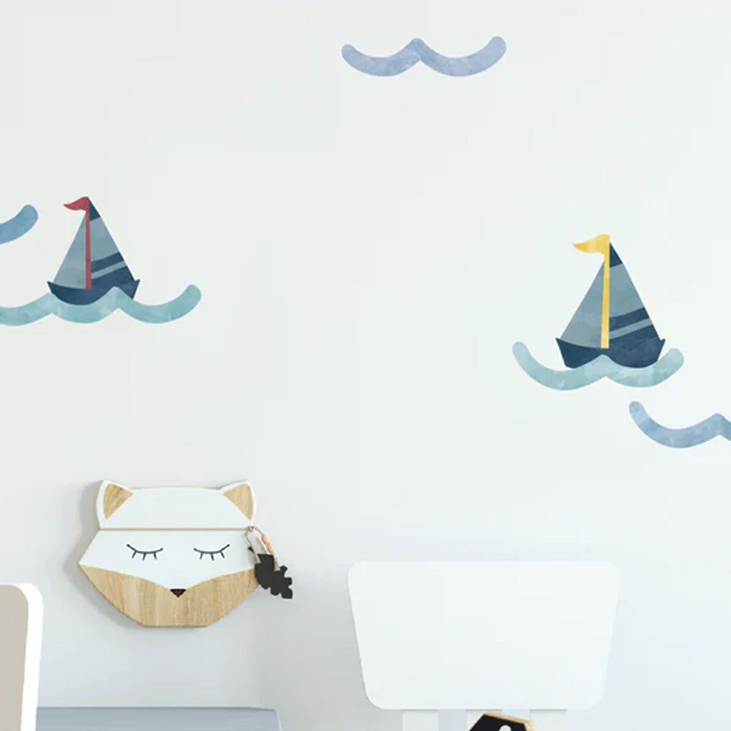 Urban Li'l Nautical Waves Fabric Decal