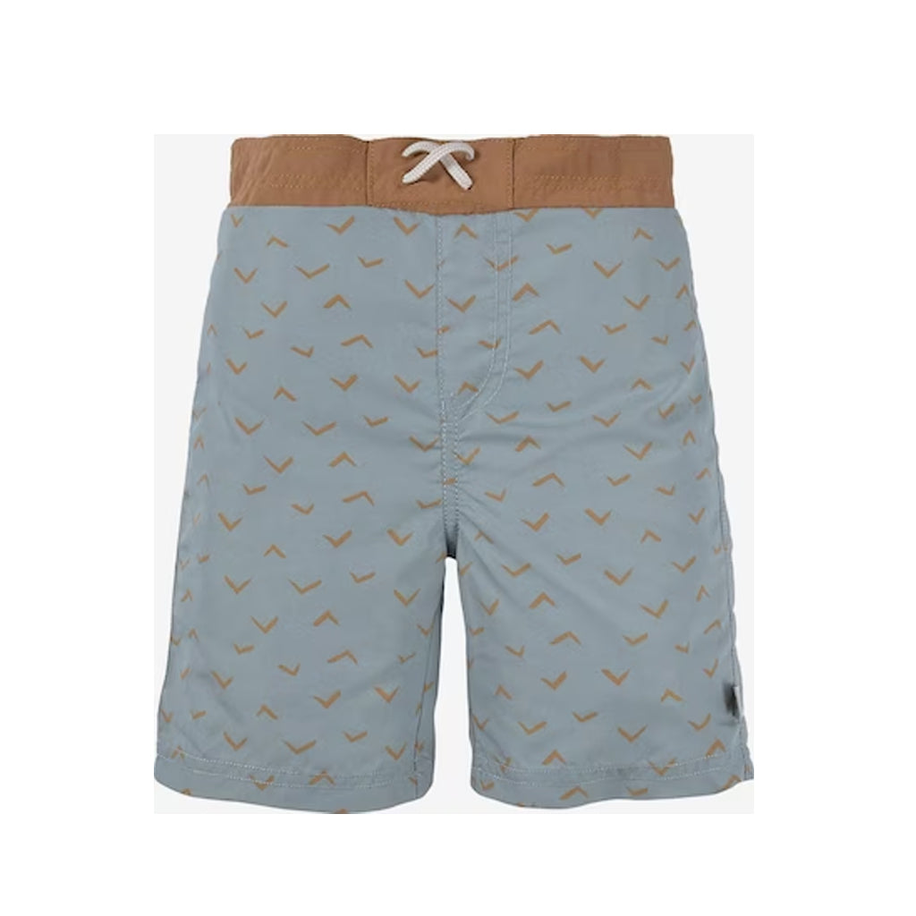 Lassig Boys Long Sleeve Rashguard Caramel + Board Shorts Blue Whale