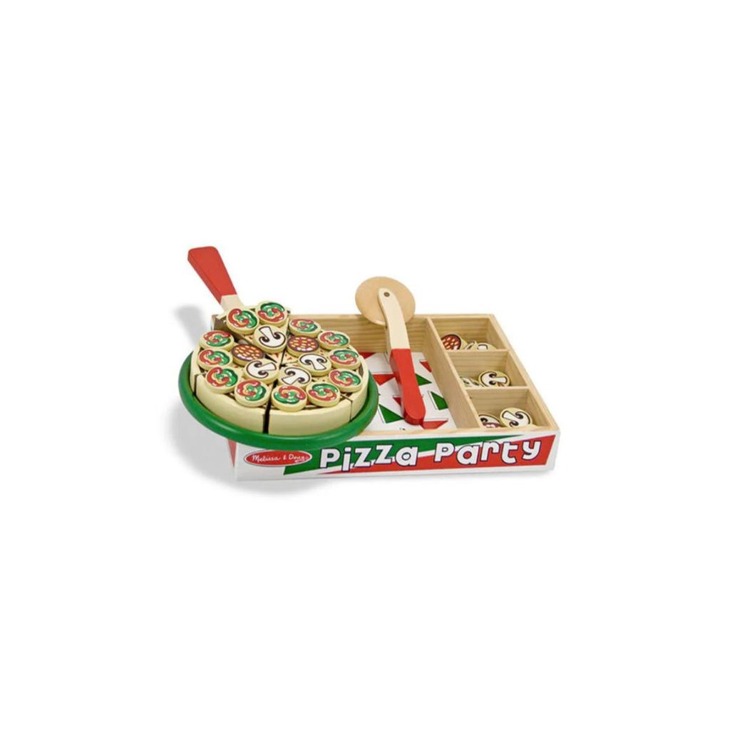 Melissa & Doug Wooden Play Food Pizza Party