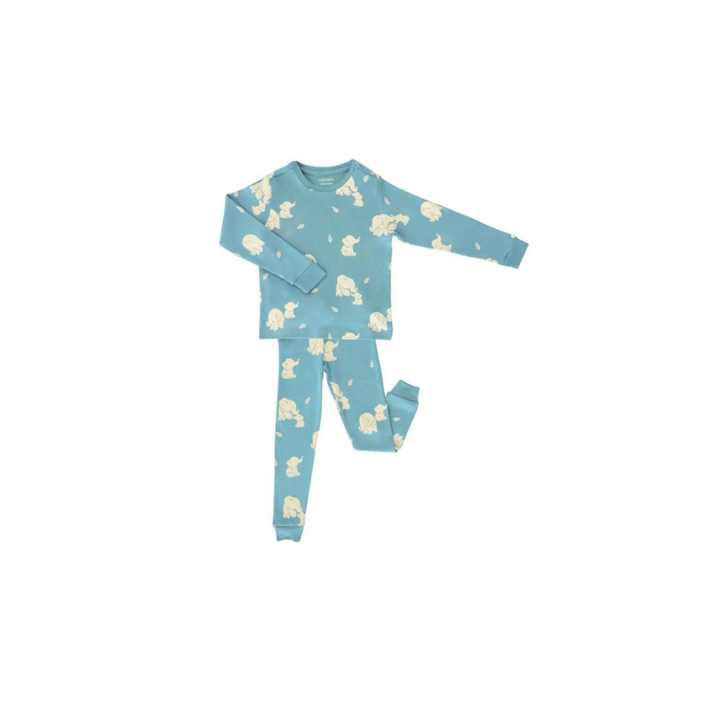 Motherswork x Le Petit Society Long Sleeve Organic Pyjamas Set in Elephant Print