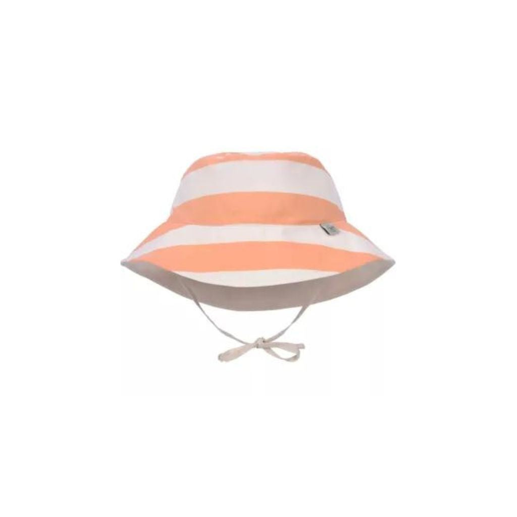 Lassig Sun Protection Bucket Hat, Block Stripes Milky Peach