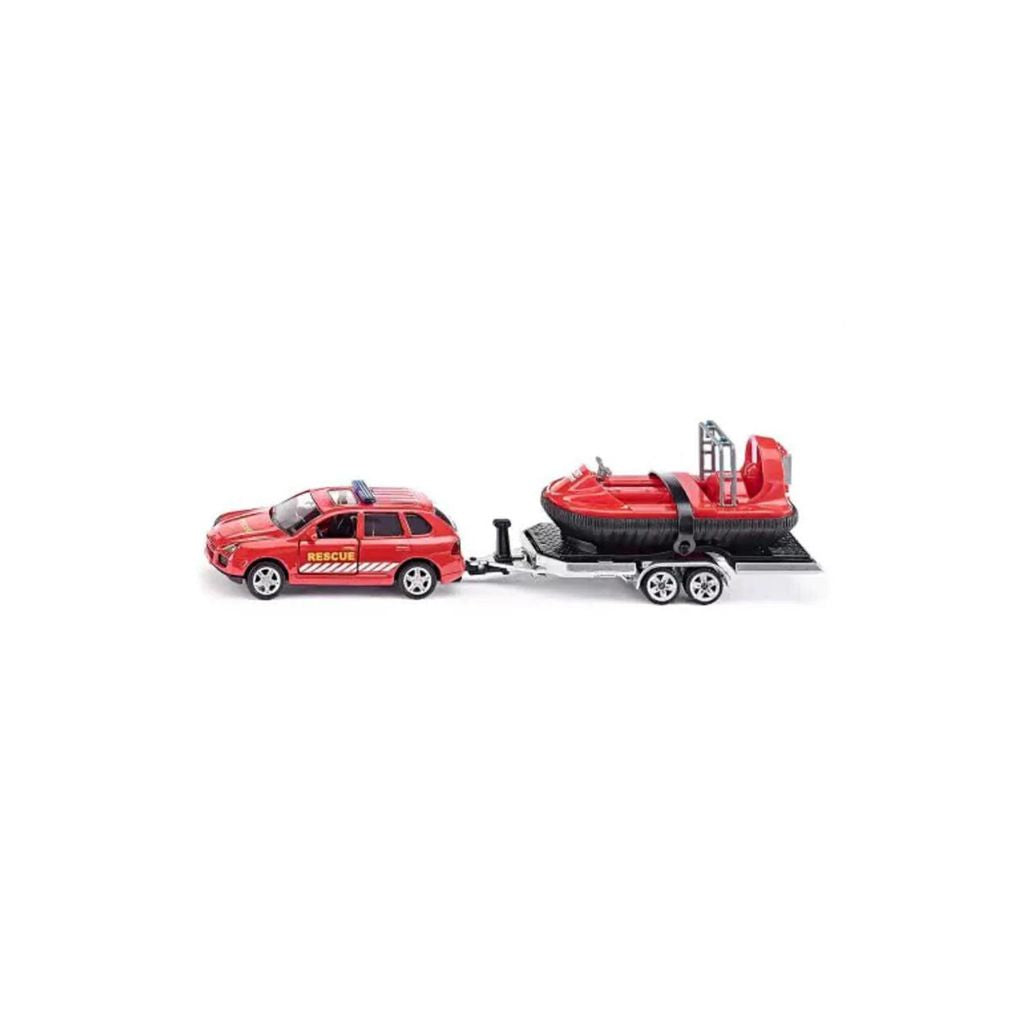 Siku Car with Transport Trailer Hovercraft