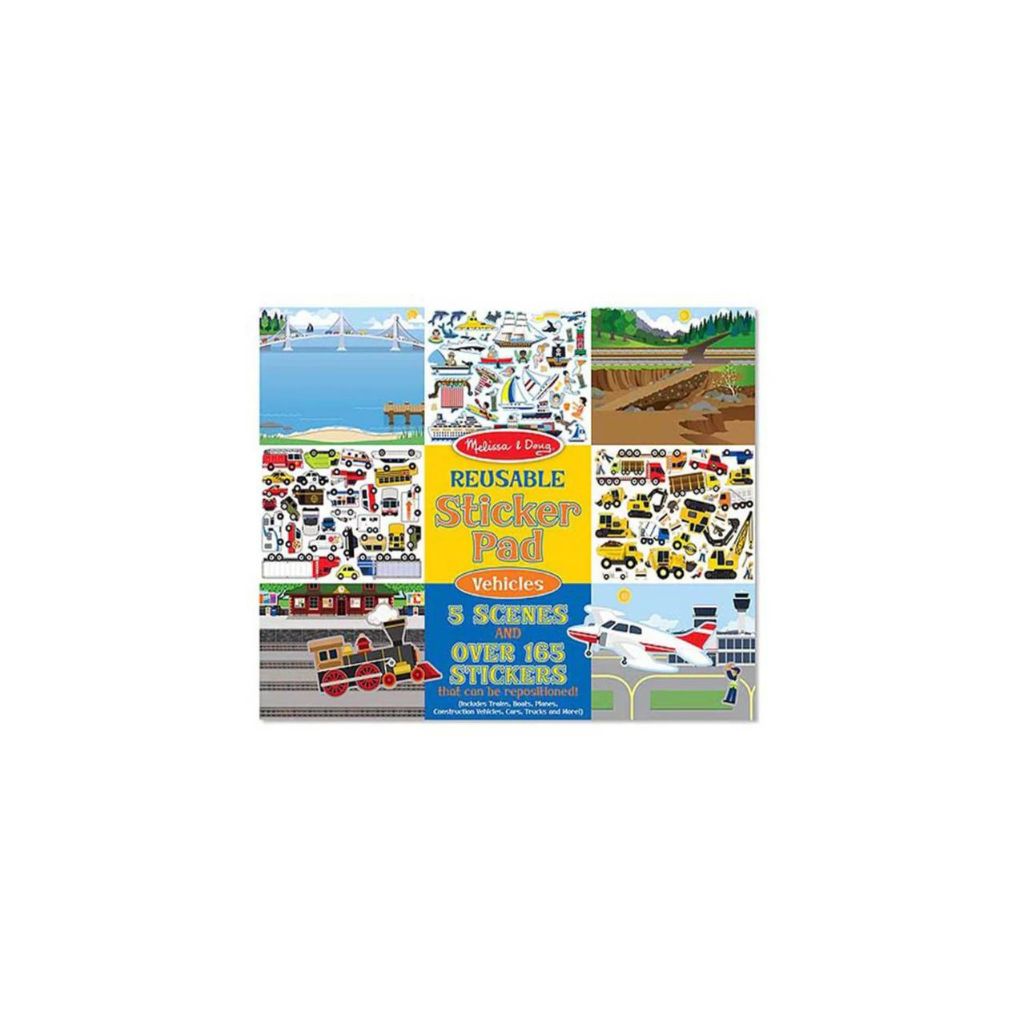 Melissa & Doug Reusable Sticker Pad - Vehicles