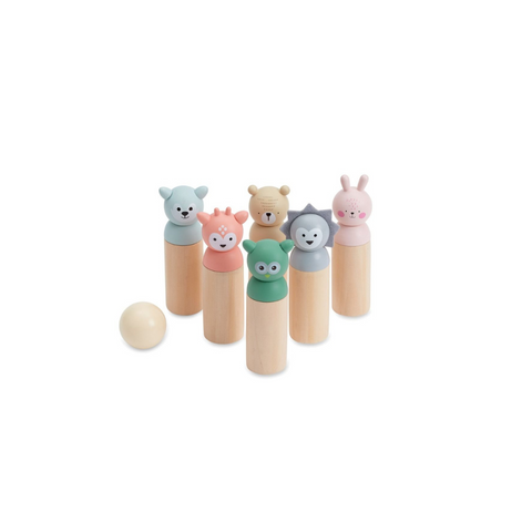 Bubble Wooden Animal Bowling Set