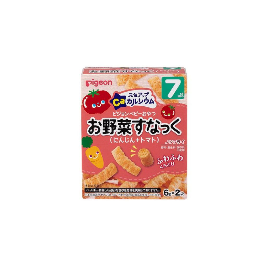 Pigeon Baby Snack Carrot and Tomato (2 Packs x 6g)