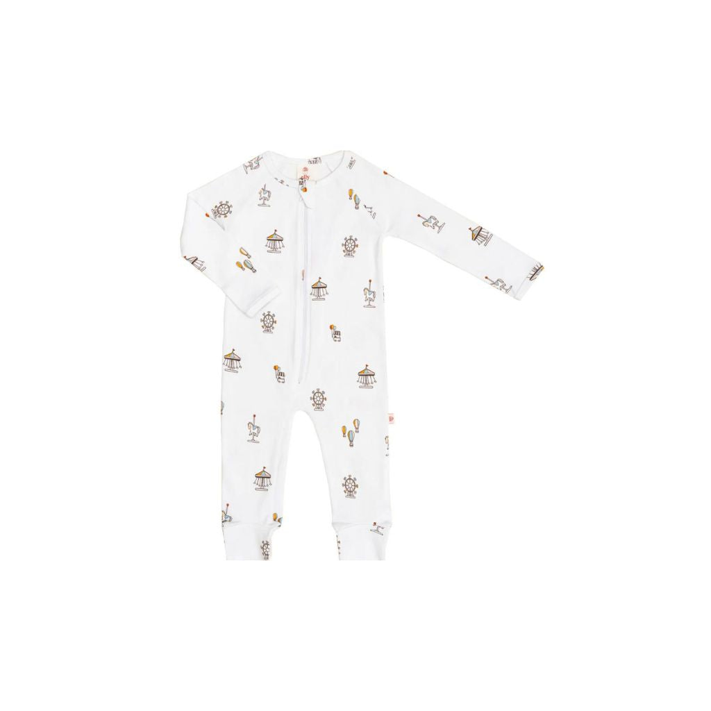 Elly Raglan Sleepsuit - Carousel