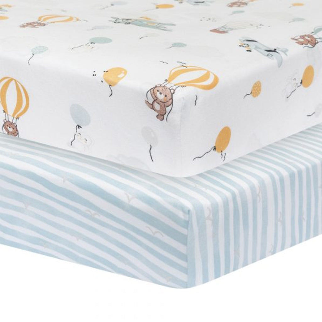 Living Textiles 2pk Cot Fitted Sheets